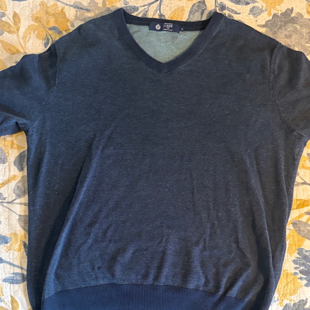 J. Crew Men’s V-Neck Sweater in Dark Navy